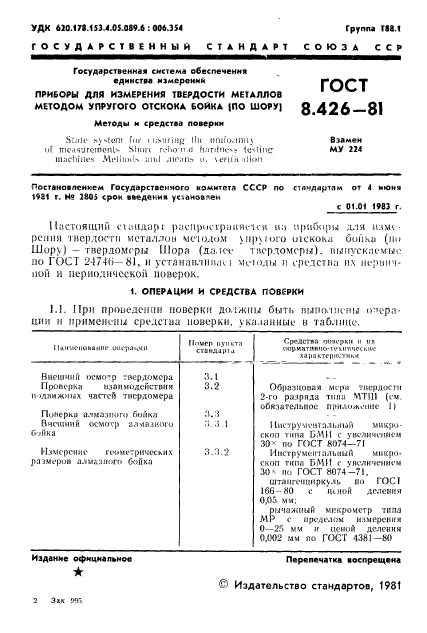 ГОСТ 8.426-81