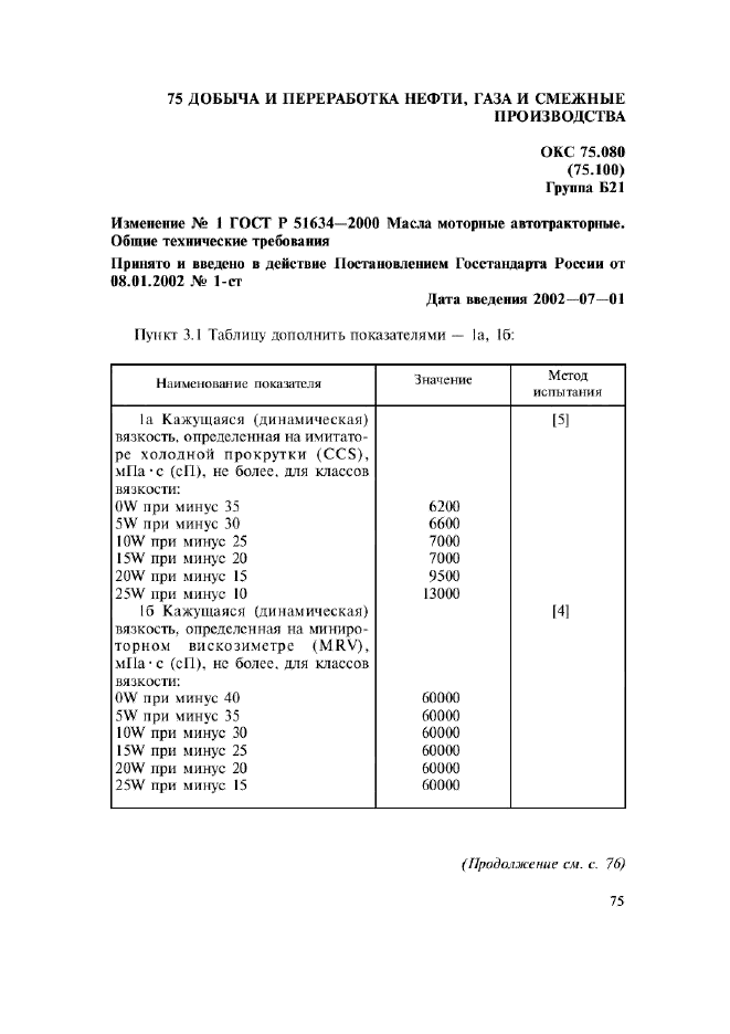 Изменение №1 к ГОСТ Р 51634-2000