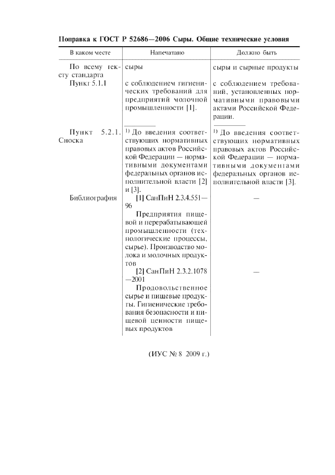 Поправка к ГОСТ Р 52686-2006