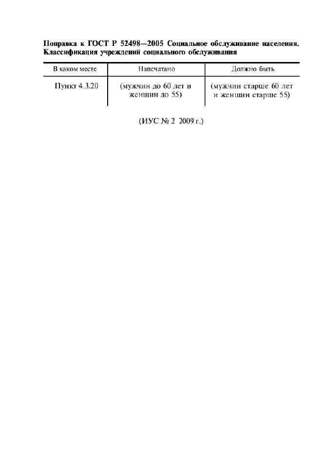Поправка к ГОСТ Р 52498-2005