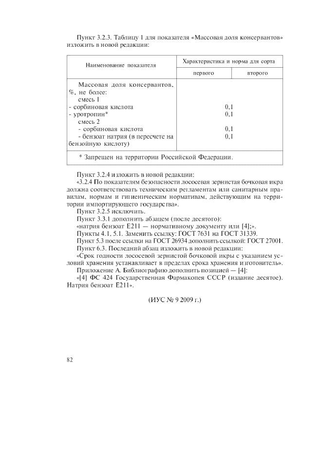 Изменение №1 к ГОСТ 1629-97
