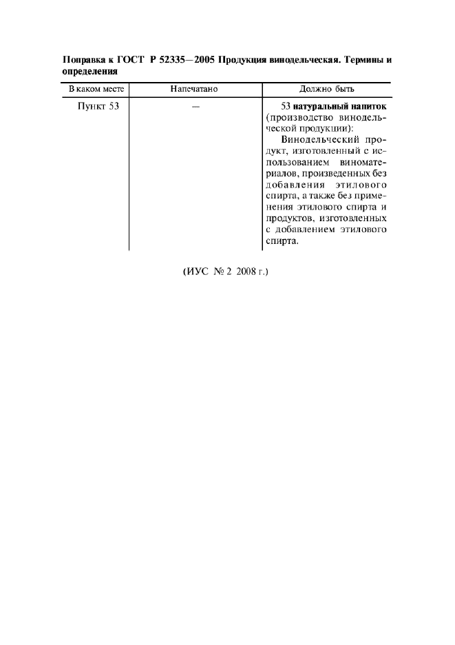 Поправка к ГОСТ Р 52335-2005