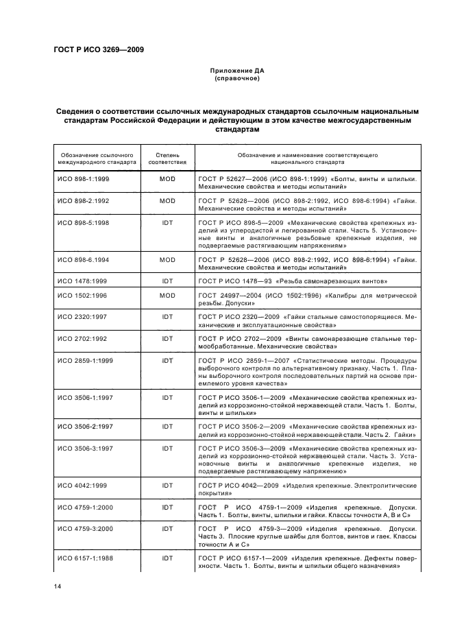 ГОСТ Р ИСО 3269-2009