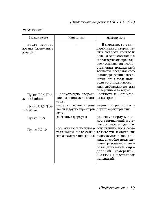 Поправка к ГОСТ 1.5-2001