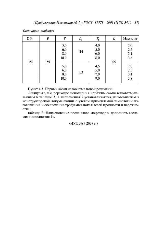 Изменение №1 к ГОСТ 17378-2001