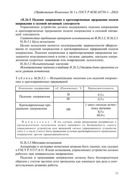 Изменение №1 к ГОСТ Р МЭК 60730-1-2002