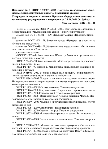 Изменение №1 к ГОСТ Р 52687-2006