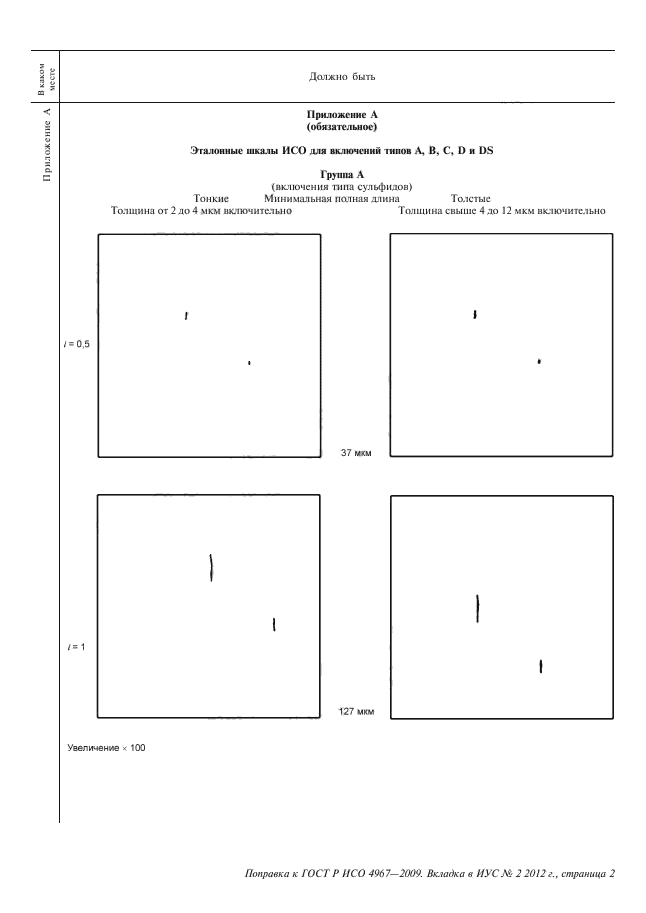 Поправка к ГОСТ Р ИСО 4967-2009