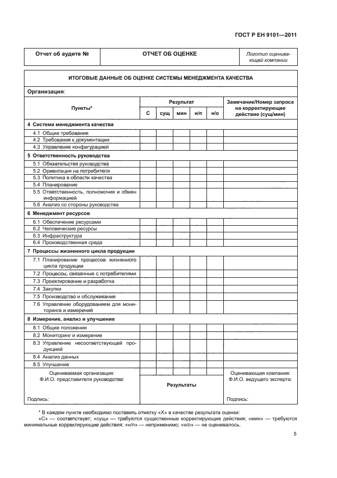 ГОСТ Р ЕН 9101-2011