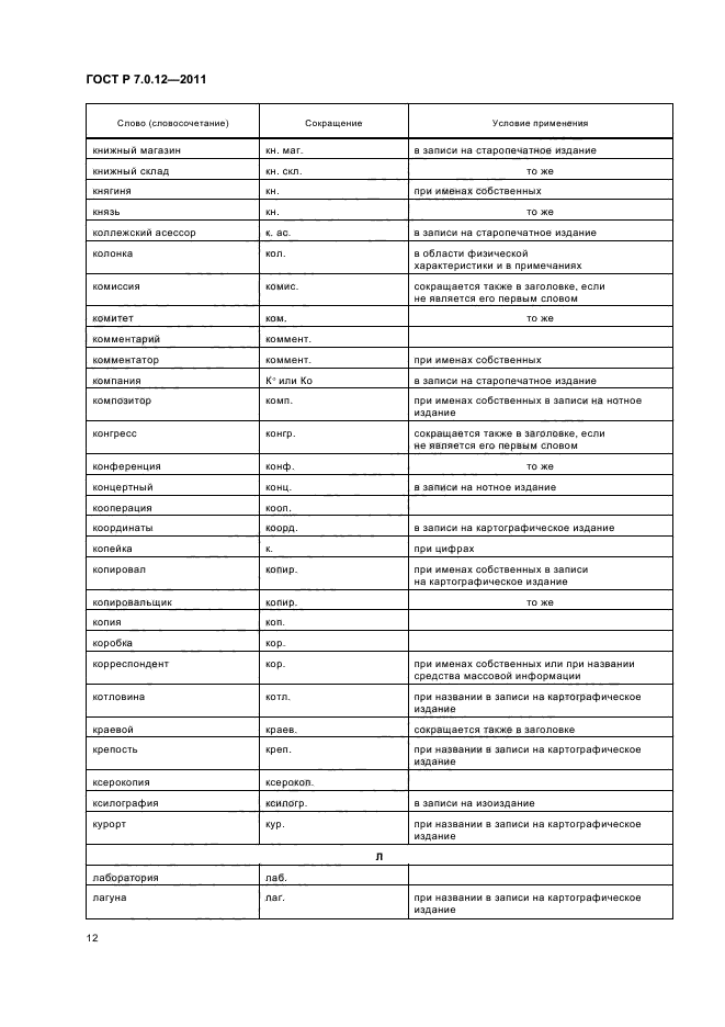 ГОСТ Р 7.0.12-2011