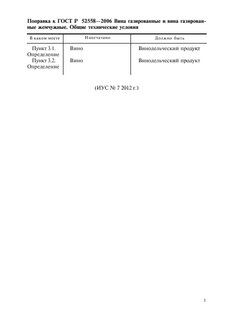 Поправка к ГОСТ Р 52558-2006