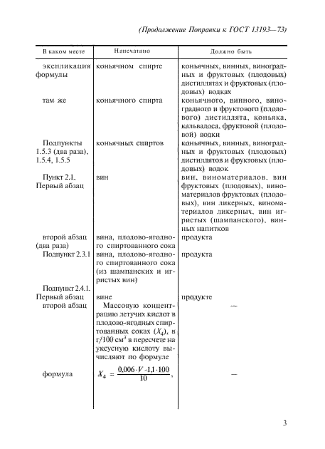 Поправка к ГОСТ 13193-73