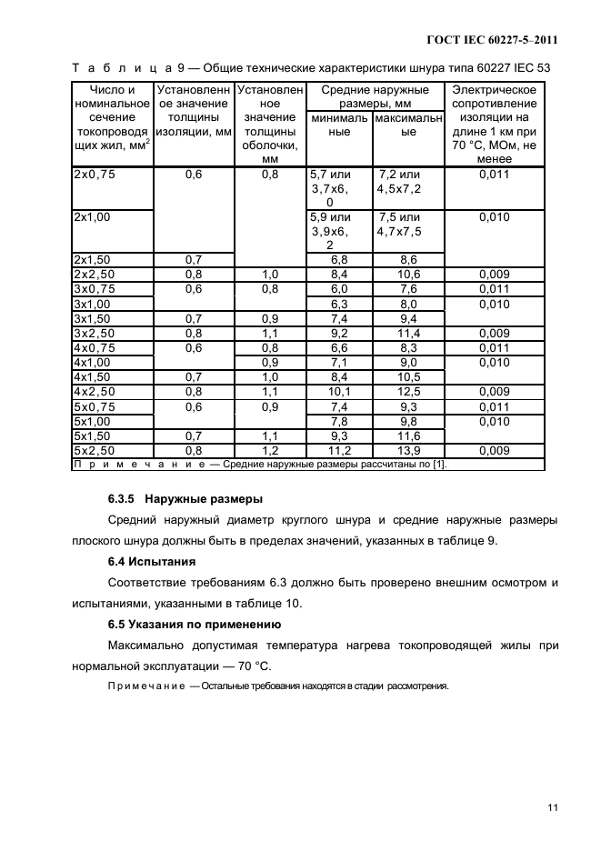 ГОСТ IEC 60227-5-2011