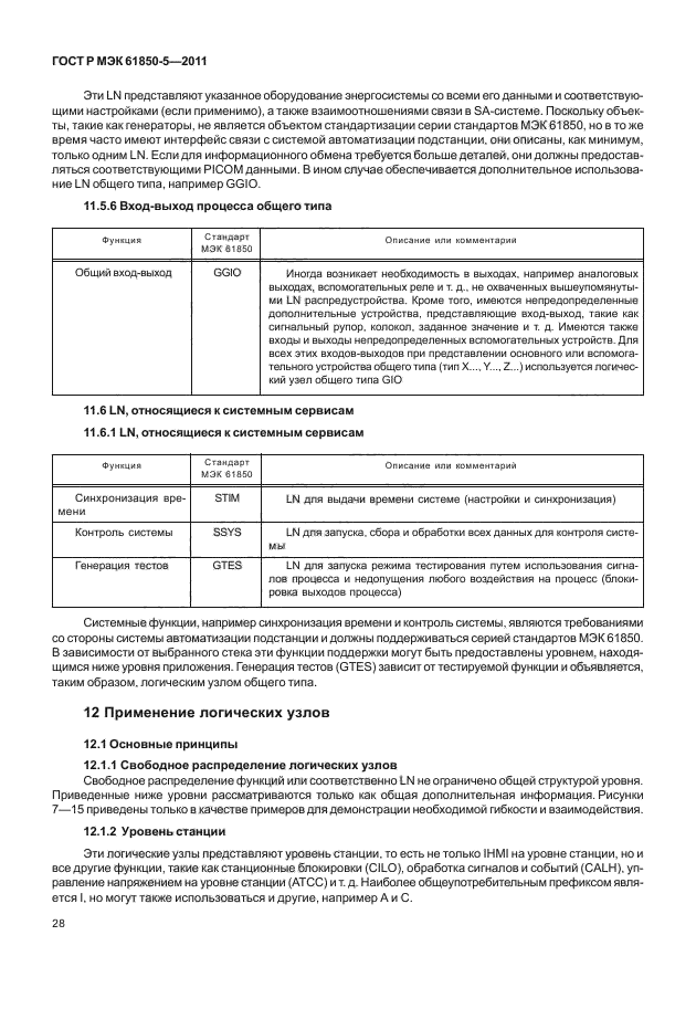 ГОСТ Р МЭК 61850-5-2011