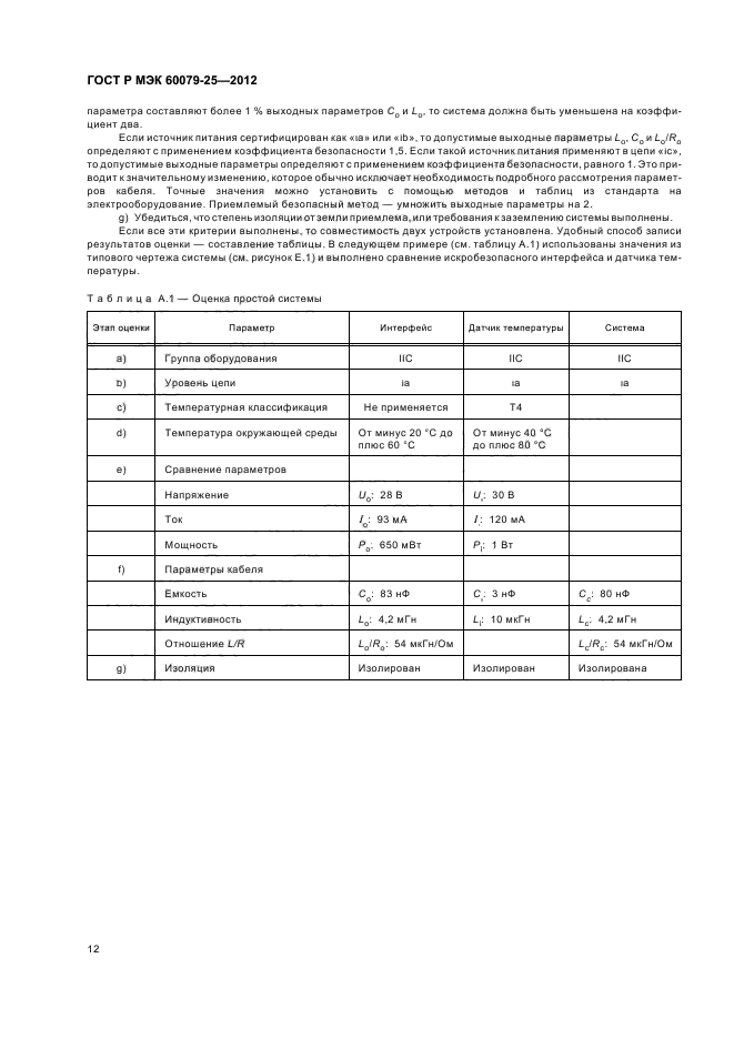 ГОСТ Р МЭК 60079-25-2012