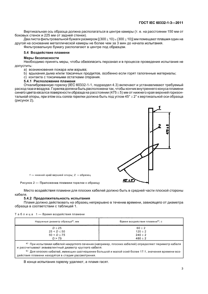 ГОСТ IEC 60332-1-3-2011