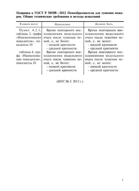 Поправка к ГОСТ Р 50588-2012