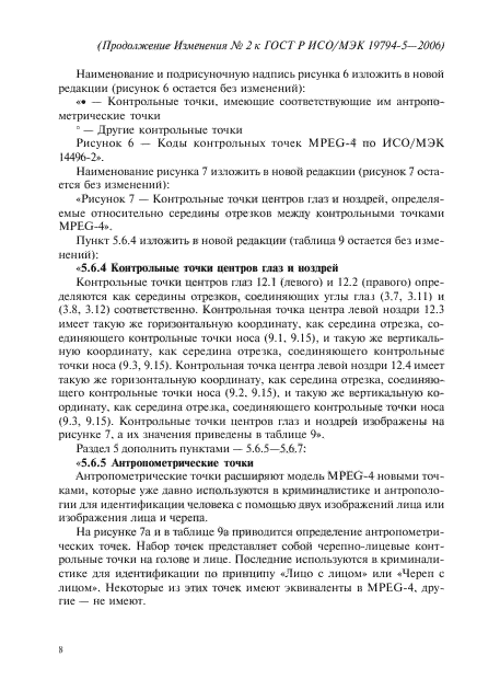 Изменение №2 к ГОСТ Р ИСО/МЭК 19794-5-2006