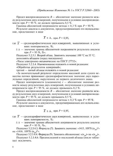 Изменение №1 к ГОСТ Р 52060-2003