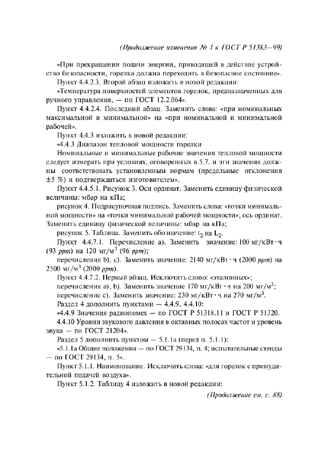 Изменение №1 к ГОСТ Р 51383-99