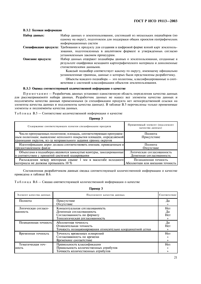 ГОСТ Р ИСО 19113-2003