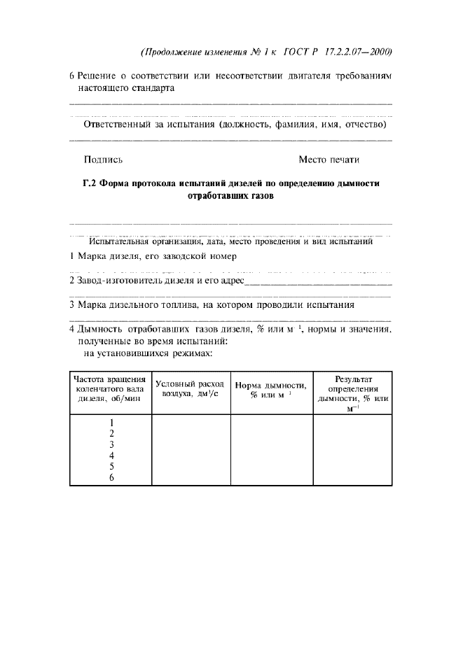Изменение №1 к ГОСТ Р 17.2.2.07-2000