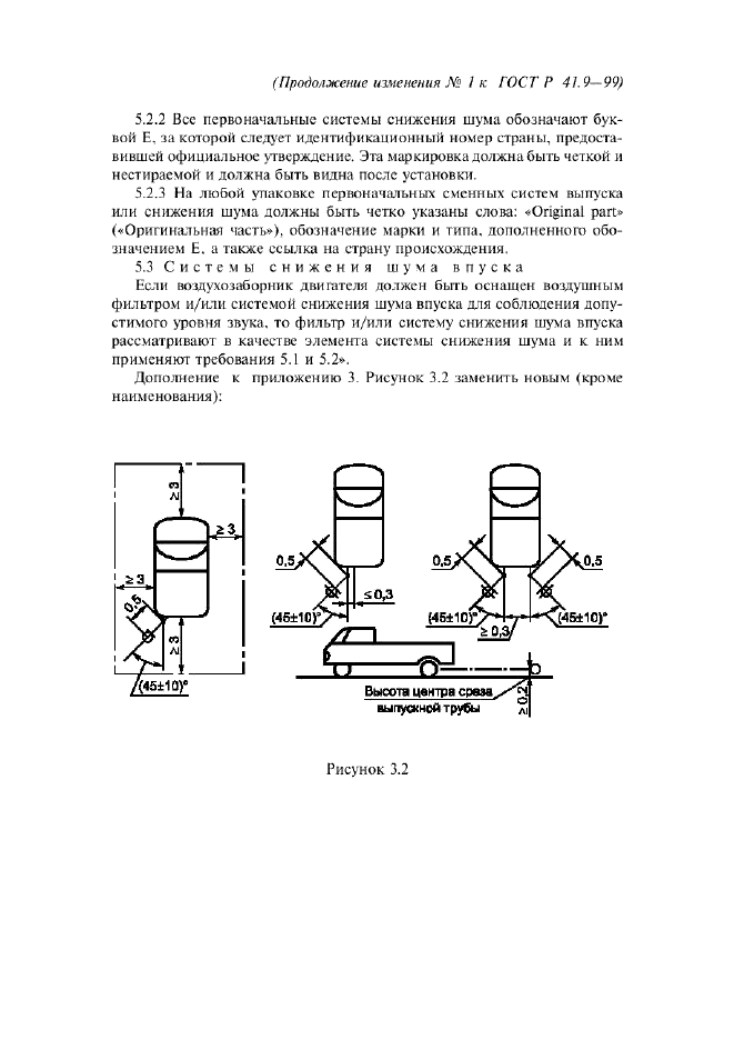 Изменение №1 к ГОСТ Р 41.9-99