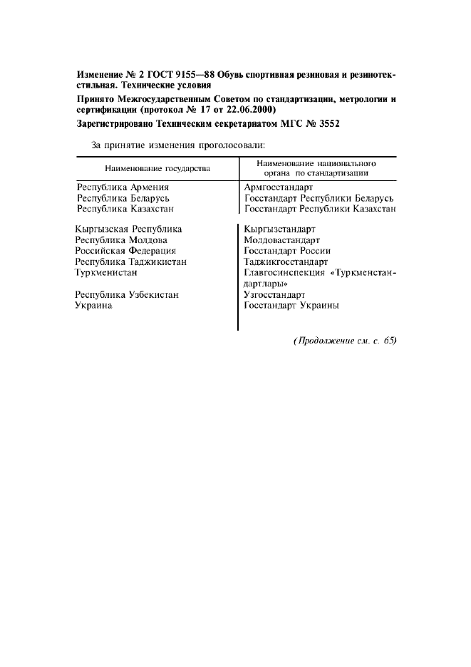 Изменение №2 к ГОСТ 9155-88