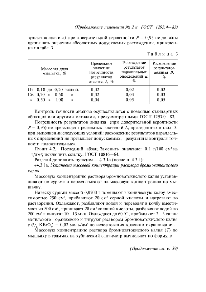 Изменение №2 к ГОСТ 1293.4-83