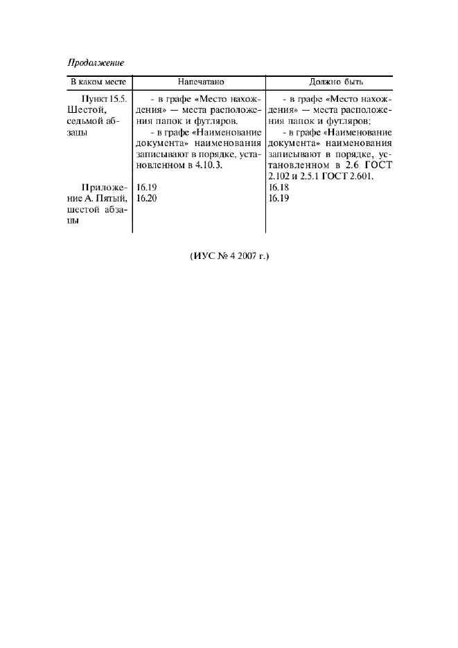 Поправка к ГОСТ 2.610-2006
