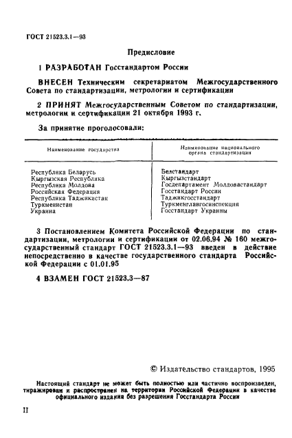 ГОСТ 21523.3.1-93